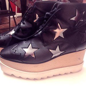 Stella McCartney black Elyse Star Platform Boot